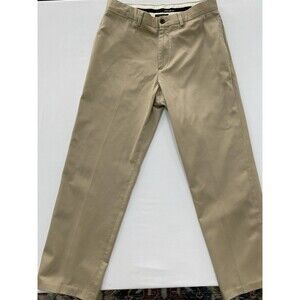Eddie Bauer Men's Chino Pants 32x32 Khaki Tan Wrinkle Resistant Classic Fit